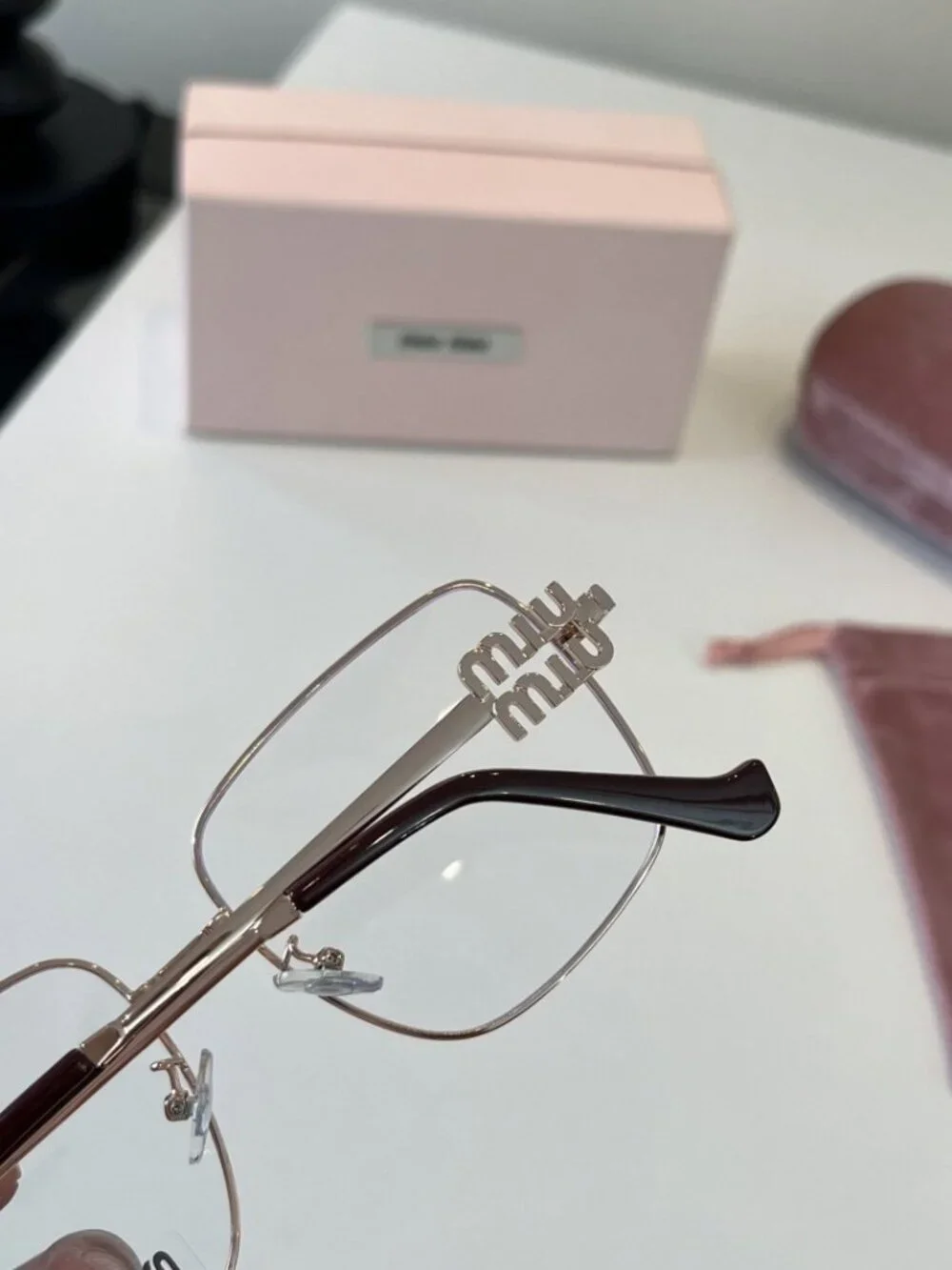 🥰Miu Miu🥰 Square, Thin-Frame Sunglasses